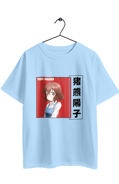 Oversized t-shirt with prints Kiniro Mosaic Yoko Inokuma. Anime, gold mosaic, kiniro mosaic, kinmoza, manga, yoko, yoko inokuma. 2070702