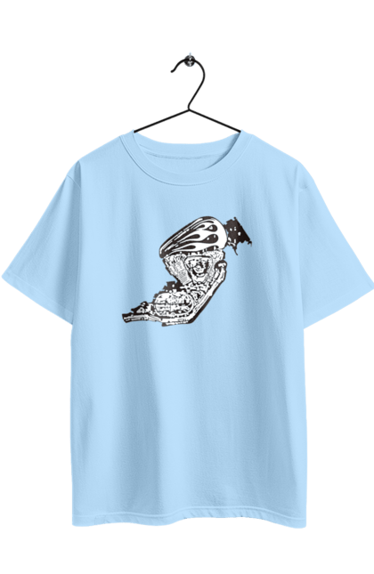 Футболка оверсайз з принтом "Двигун мотоцикла". Байк, бензобак, двигун мотоцикла, харлей девідсон, циліндри, чопер. 2070702