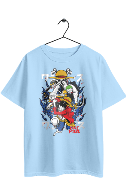 Oversized t-shirt with prints One Piece Luffy. Anime, luffy, manga, monkey de luffy, one piece, pirates. 2070702