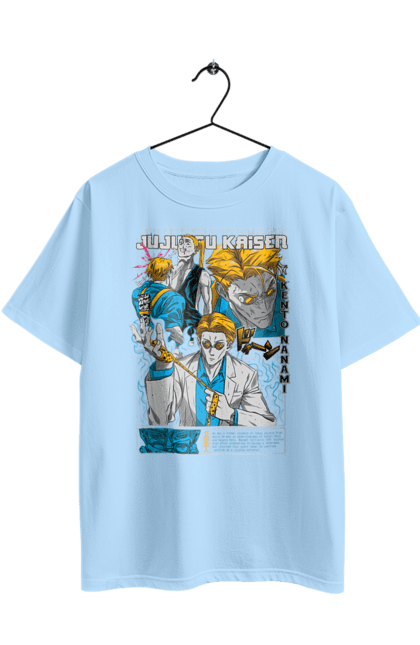 Oversized t-shirt with prints Jujutsu Kaisen Nanami. Anime, dark fantasy, jujutsu kaisen, magic battle, manga, mystic, nanami, nanami kento. 2070702