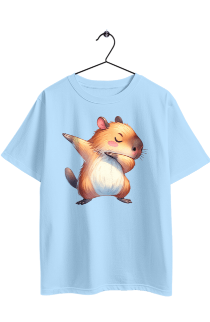 Oversized t-shirt with prints Capybara. Animal, capybara, rodent. 2070702