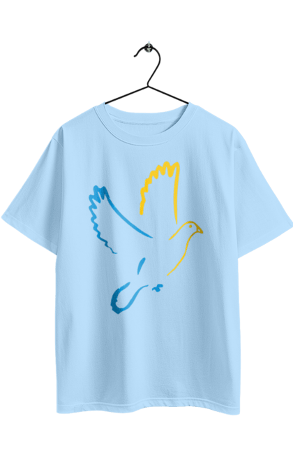 Футболка оверсайз з принтом "Голуб миру". Голуб миру, мир, перемога україни, україна. 2070702