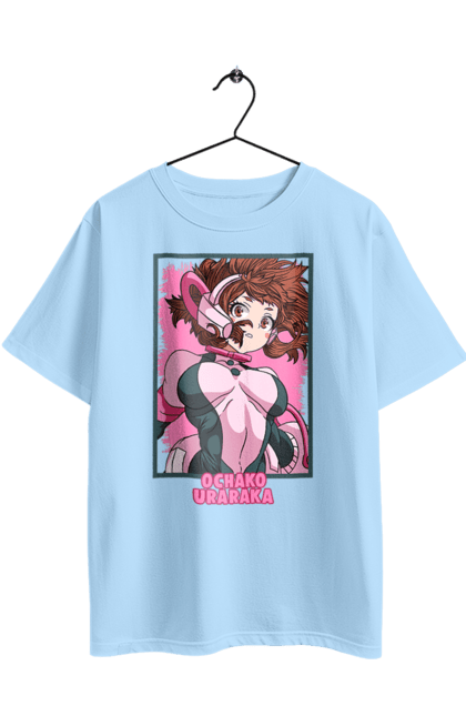 Футболка оверсайз з принтом "Моя академія героїв Урарака". My hero academia, ochako, uraraka, uraraka ochako, академія юей, аніме, манга, моя геройська академія, очако урарака, урарака. 2070702