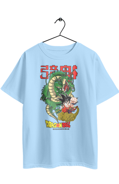 Oversized t-shirt with prints Dragon Ball Shenron. Anime, dragon ball, manga, shenron, tv series. 2070702