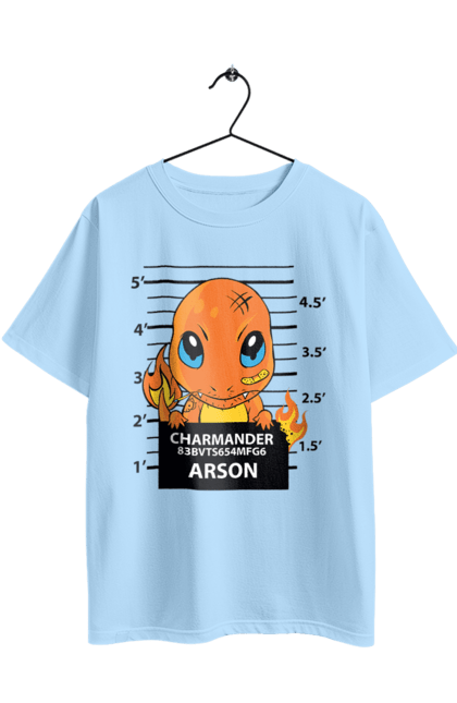 Футболка оверсайз з принтом "Покемон Чармандер". Charmander, nintendo, pokemon, pokémon go, аніме, ігри, покемон, чармандер. 2070702