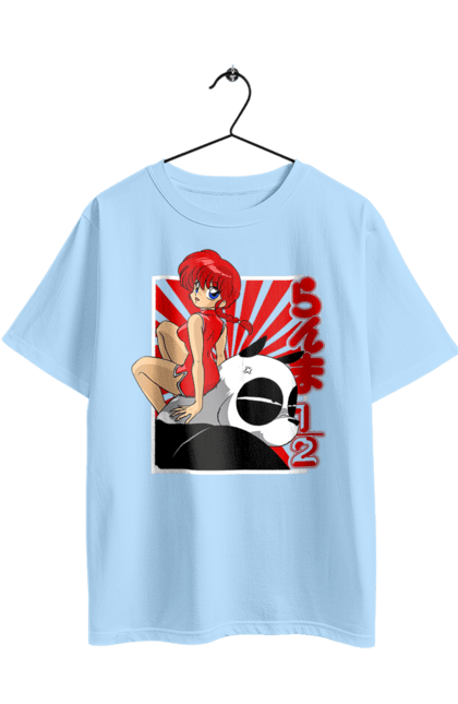 Футболка оверсайз з принтом "Ранма 1/2". Shampoo, аніме, бойовик, комедія, манга, містика, ранма, романтика. 2070702