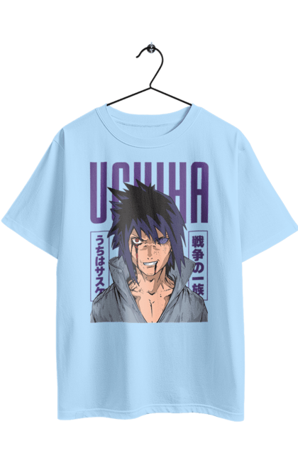 Oversized t-shirt with prints Naruto Sasuke Uchiha. Anime, manga, naruto, sasuke, sasuke uchiha, team 7, team number 7, uchiha. 2070702