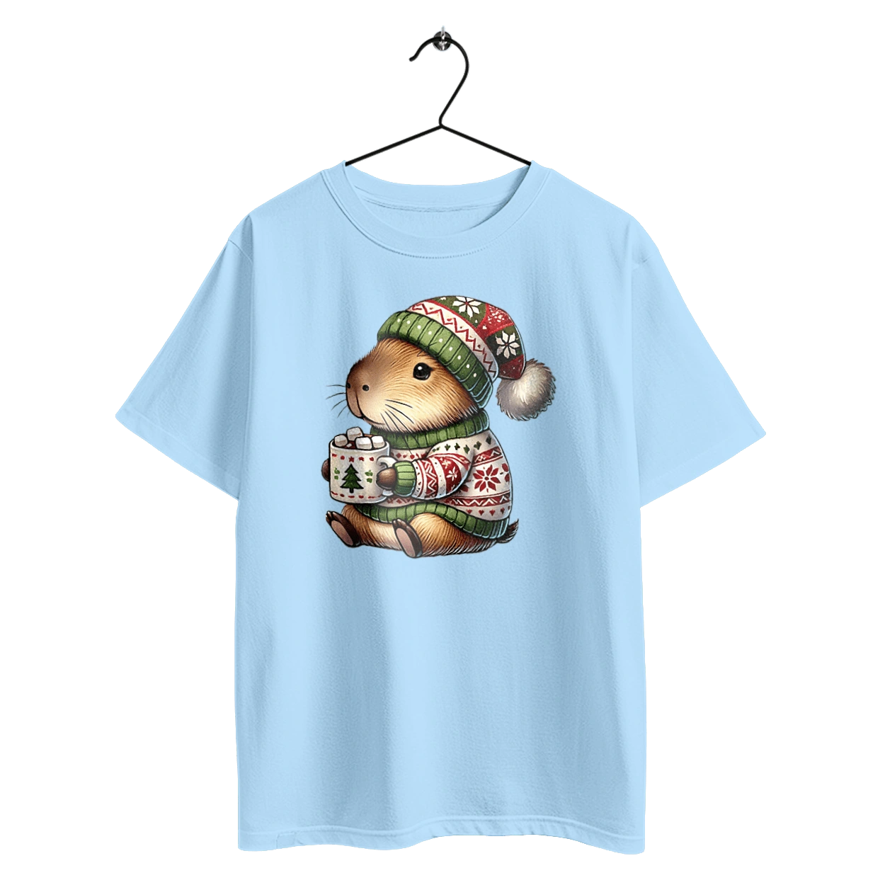 Capybara with hot chocolate