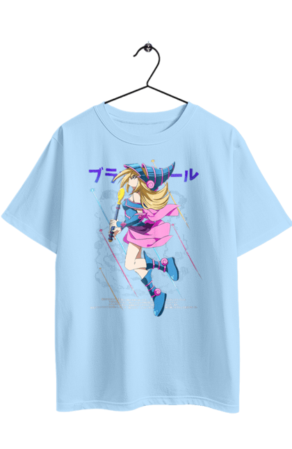 Футболка оверсайз з принтом "Yu Gi Oh! Дівчина Темний маг". Anime, black magician, dark magician, dark magician girl, manga, yu gi oh, аніме, манга, темний маг, югіо. 2070702