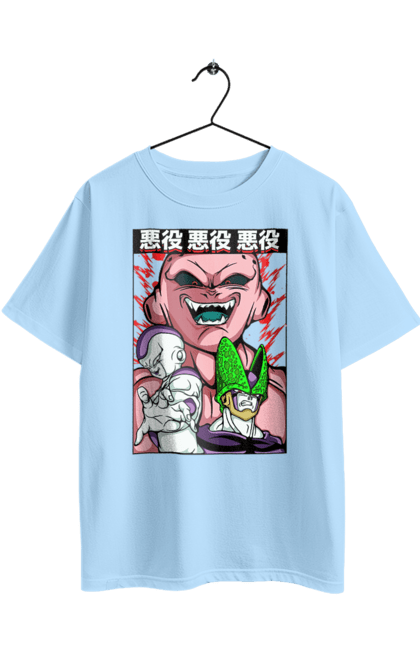 Oversized t-shirt with prints Dragon Ball Majin Buu. Anime, antagonist, dragon ball, majin buu, manga, tv series. 2070702