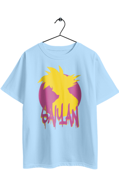 Oversized t-shirt with prints Dragon Ball Son Goku. Anime, dragon ball, goku, manga, son goku, tv series. 2070702