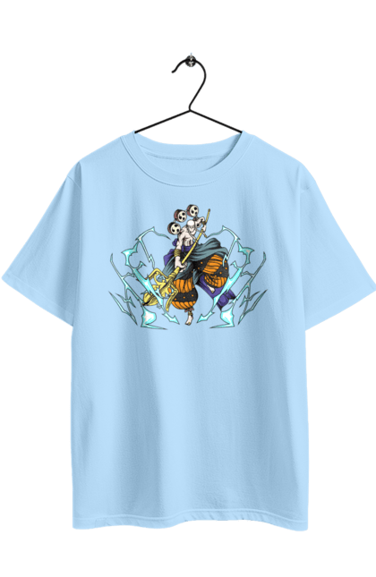 Oversized t-shirt with prints One Piece Enel. Anime, enel, god, manga, one piece, straw hat pirates. 2070702