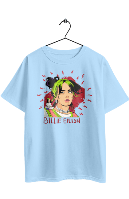 Футболка оверсайз з принтом "Біллі Айліш". Біллі айліш, логотип біллі айліш, принт біллі айліш, співачка біллі айліш. 2070702