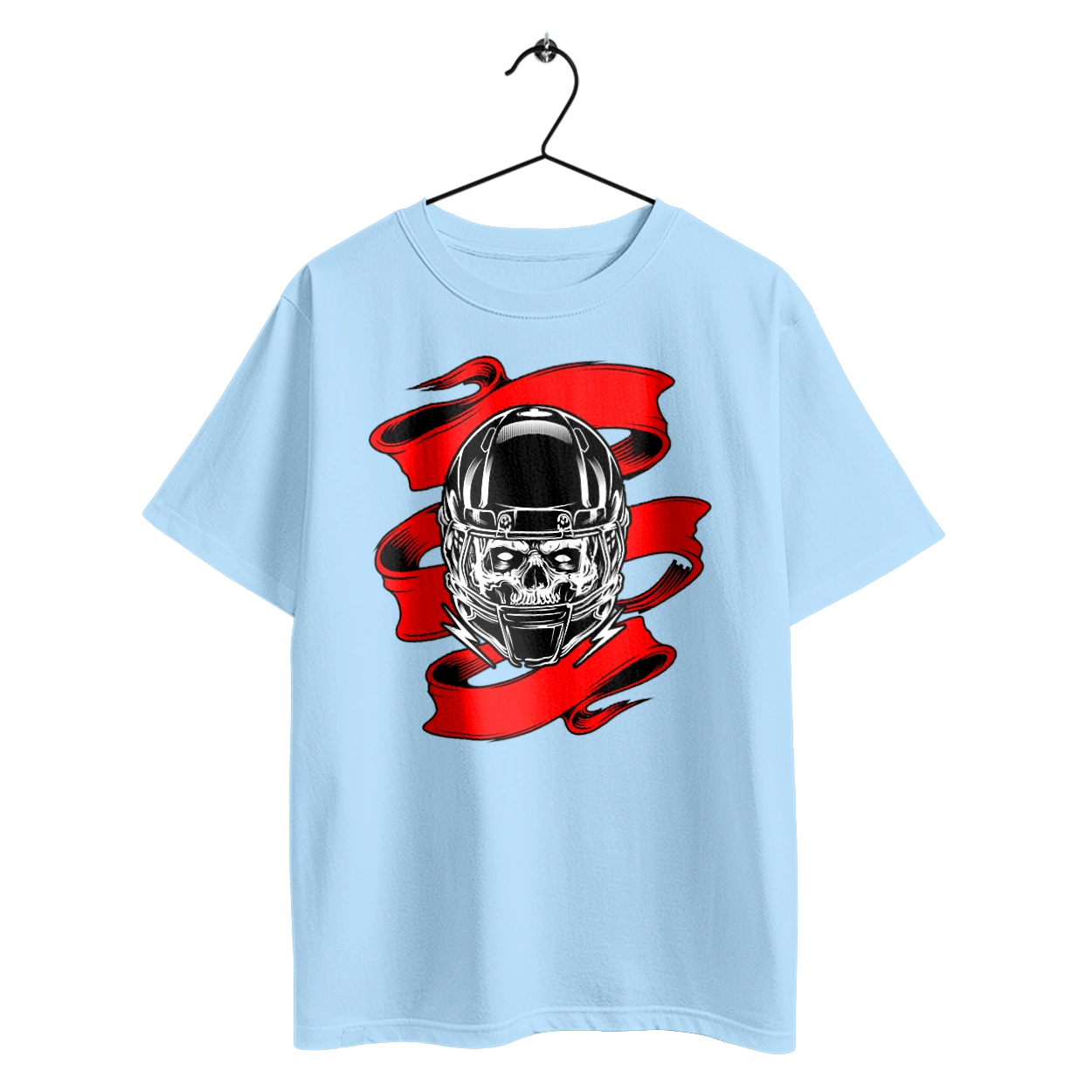 Skull in a motorcycle helmet