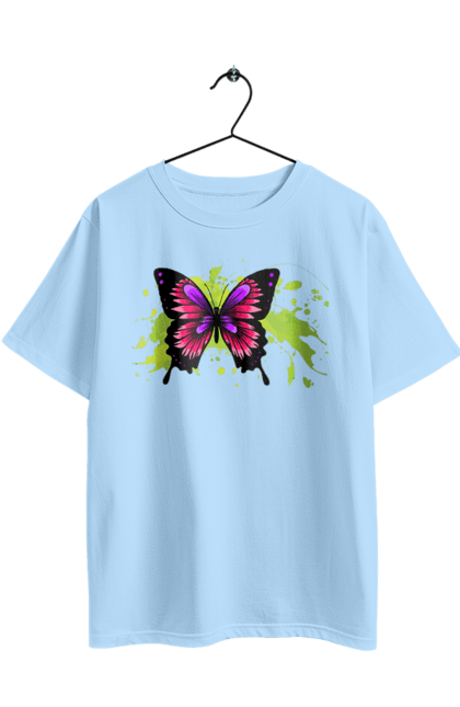 Oversized t-shirt with prints Pink Butterfly. Butterfly. 2070702