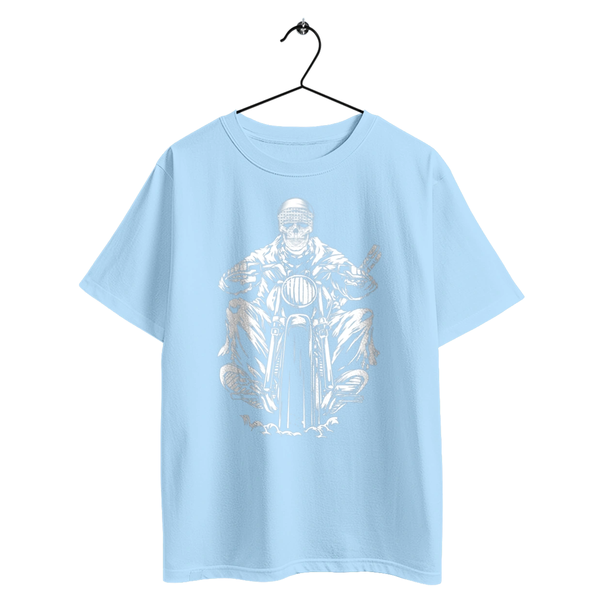 Skull on a motorcycle