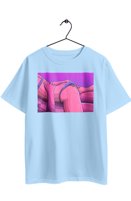 Футболка оверсайз з принтом "Зняття Трусиків З Дівчини". Гола, тіла, труси. 2070702