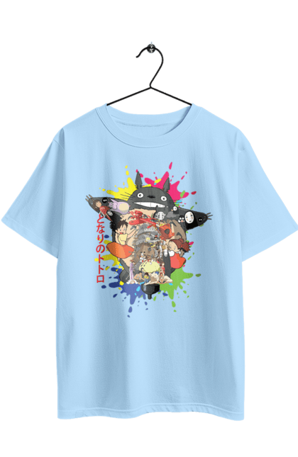 Футболка оверсайз з принтом "Тоторо". Аніме, комедія драма, мій сосід тоторо, пригоди, серіал, фентезі, фільм. 2070702