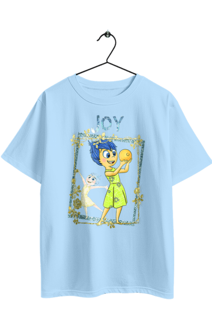 Футболка оверсайз з принтом "Думками навиворіт Радість". Inside out, joy, pixar, думками навиворіт, емоції, мультфільм, радість. 2070702