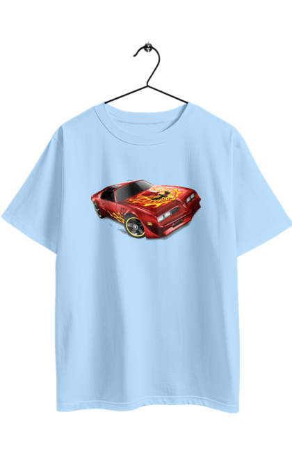 Футболка оверсайз с принтом Машина красная, скоростная. Езда, колеса, машина, скорость. 2070702