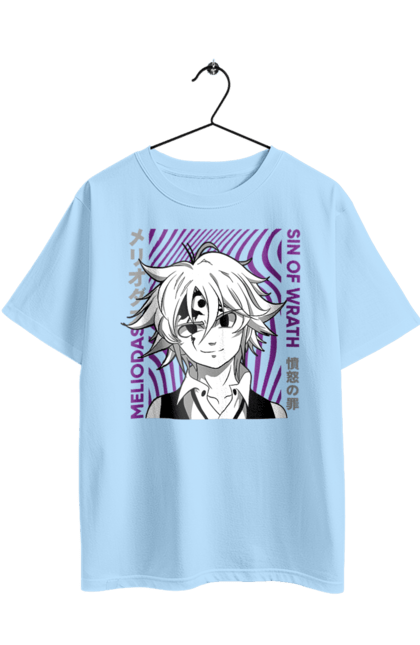 Oversized t-shirt with prints Seven Deadly Sins Meliodas. Anime, dragon sin, manga, meliodas, seven deadly sins. 2070702