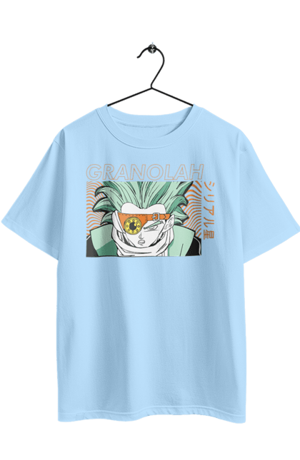 Oversized t-shirt with prints Dragon Ball Granolah. Anime, dragon ball, goku, granolah, manga, tv series, vegeta. 2070702