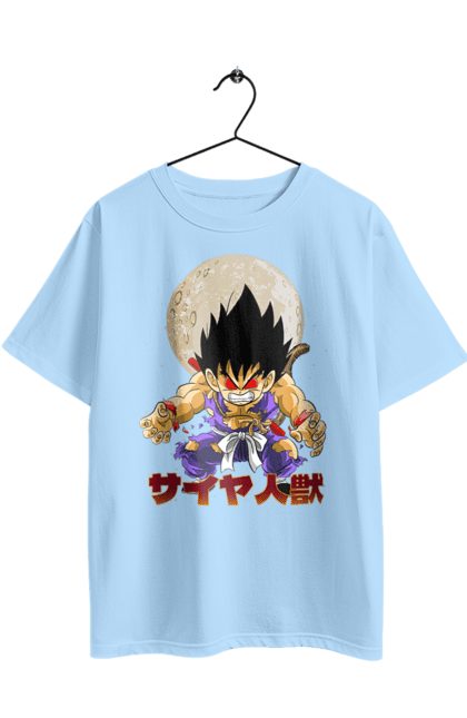 Oversized t-shirt with prints Dragon Ball Son Goku. Anime, dragon ball, goku, manga, son goku, tv series. 2070702