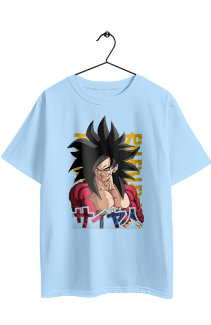 Oversized t-shirt with prints Dragon Ball Son Goku. Anime, dragon ball, goku, manga, son goku, tv series. 2070702