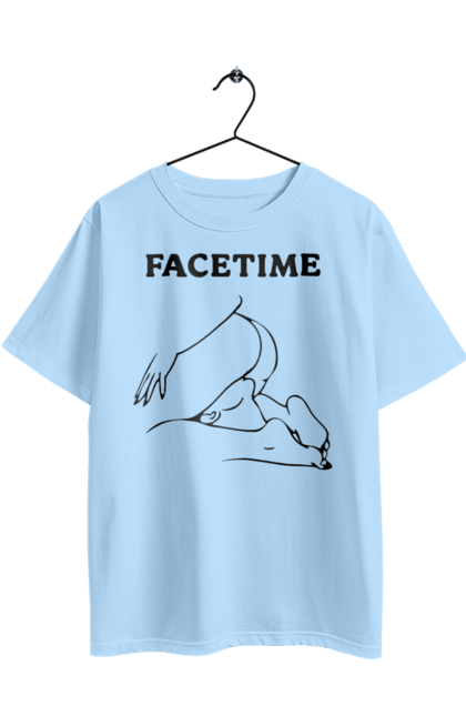Футболка оверсайз з принтом "Фейстайм". Вульгарна, гумор, прикольна, смішна, фейстайм. 2070702