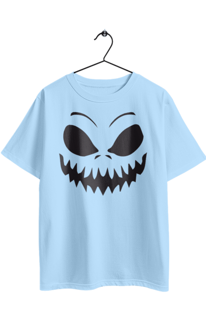 Oversized t-shirt with prints Halloween pumpkin face. Costume, halloween, holiday, october, october 31, pumpkin, scary, sweets, trick or treat. 2070702