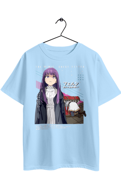 Футболка оверсайз з принтом "Фрірен, провожаюча в останній путь". Anime, fern, manga, аніме, героїня, ельф, маг, манга, ферн, фрірен. 2070702