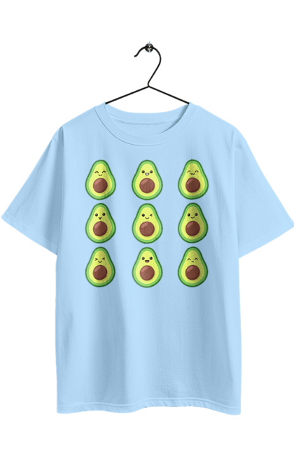 Oversized t-shirt with prints Avocado Mood. Avocado, emotion, food. 2070702