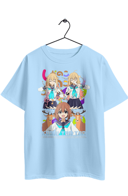 Oversized t-shirt with prints My Deer Friend Nokotan. Anime, comedy, deer, manga, nokotan, shikanoko. 2070702