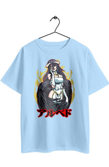 Футболка оверсайз с принтом Повелитель Альбедо. Albedo, overlord, альбедо, аниме, повелитель, сериал, смотритель стражей. 2070702