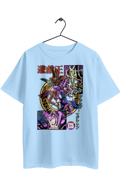 Футболка оверсайз з принтом "Yu Gi Oh! Темний маг". Anime, black magician, dark magician, manga, yu gi oh, аніме, манга, темний маг, югіо. 2070702