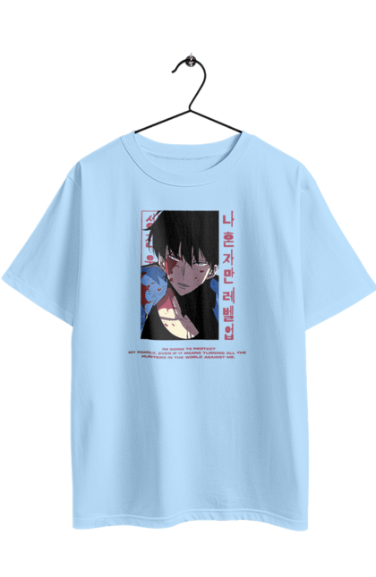 Oversized t-shirt with prints Solo Leveling. Anime, manga, solo leveling, sung jinwoo. 2070702