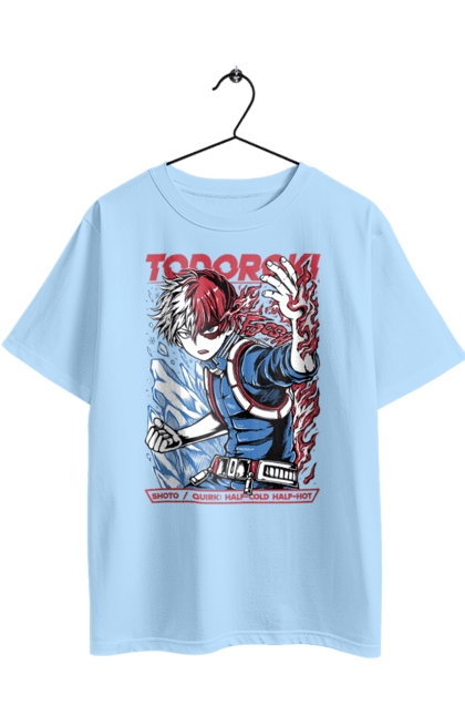 Футболка оверсайз з принтом "Моя геройська академія Шьото Тодорокі". My hero academia, shoto todoroki, todoroki, академія юей, аніме, манга, моя геройська академія, тодорокі, шьото, шьото тодорокі. 2070702