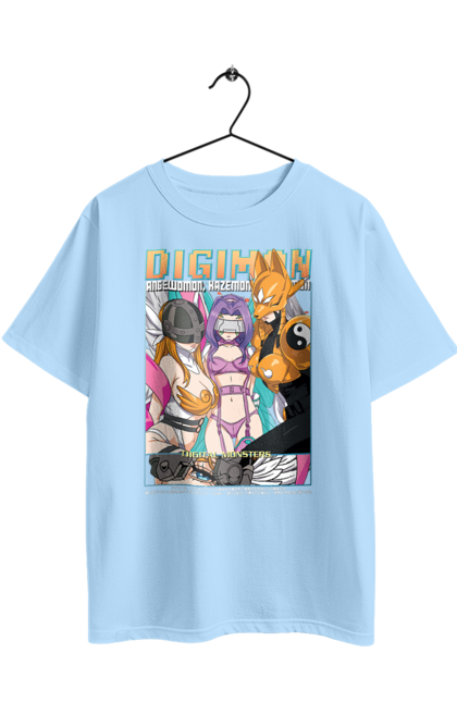 Футболка оверсайз з принтом "Digimon". Bandai, digimon, digital monsters, віртуальні вихованці, медіафраншиза. 2070702