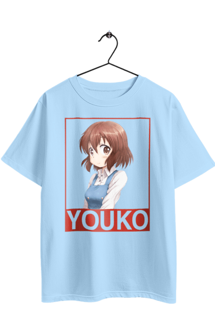 Oversized t-shirt with prints Kiniro Mosaic Yoko Inokuma. Anime, gold mosaic, kiniro mosaic, kinmoza, manga, yoko, yoko inokuma. 2070702