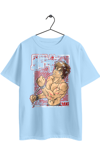 Футболка оверсайз з принтом "Боєць Баки". Anime, hanma baki, manga, аніме, боєць баки, бойові мистецтва, манга, серіал. 2070702