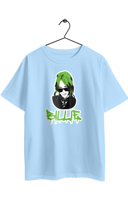 Футболка оверсайз з принтом "Billie Eilish". Активістка, біллі айліш, мизукант, права, співачка, тварини. 2070702