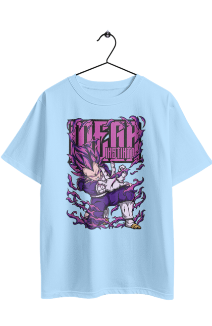 Oversized t-shirt with prints Dragon Ball Vegeta. Anime, dragon ball, goku, manga, tv series, vegeta. 2070702