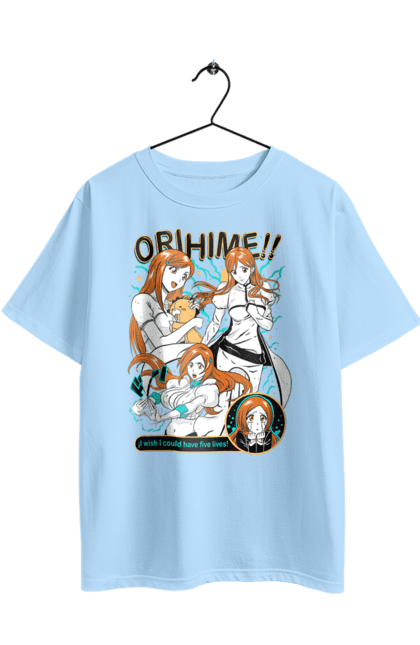 Футболка оверсайз з принтом "Бліч Іноуе Оріхіме". Anime, bleach, manga, orihime inoue, аніме, бліч, іноуе оріхіме, манга. 2070702