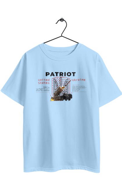 Футболка оверсайз з принтом "Patriot". Caesar, himars, patriot, залужний, зброя. 2070702