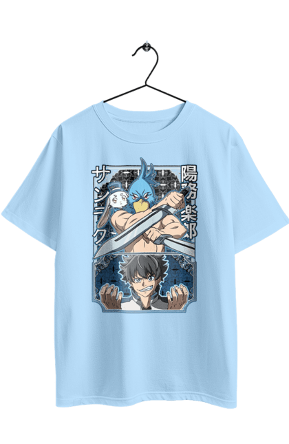 Футболка оверсайз з принтом "Рубіж Шангрі Ла". Anime, emul, manga, shangri la frontier, shangri-la frontier, аніме, емуль, кролик, манга, рубіж шангрі ла. 2070702