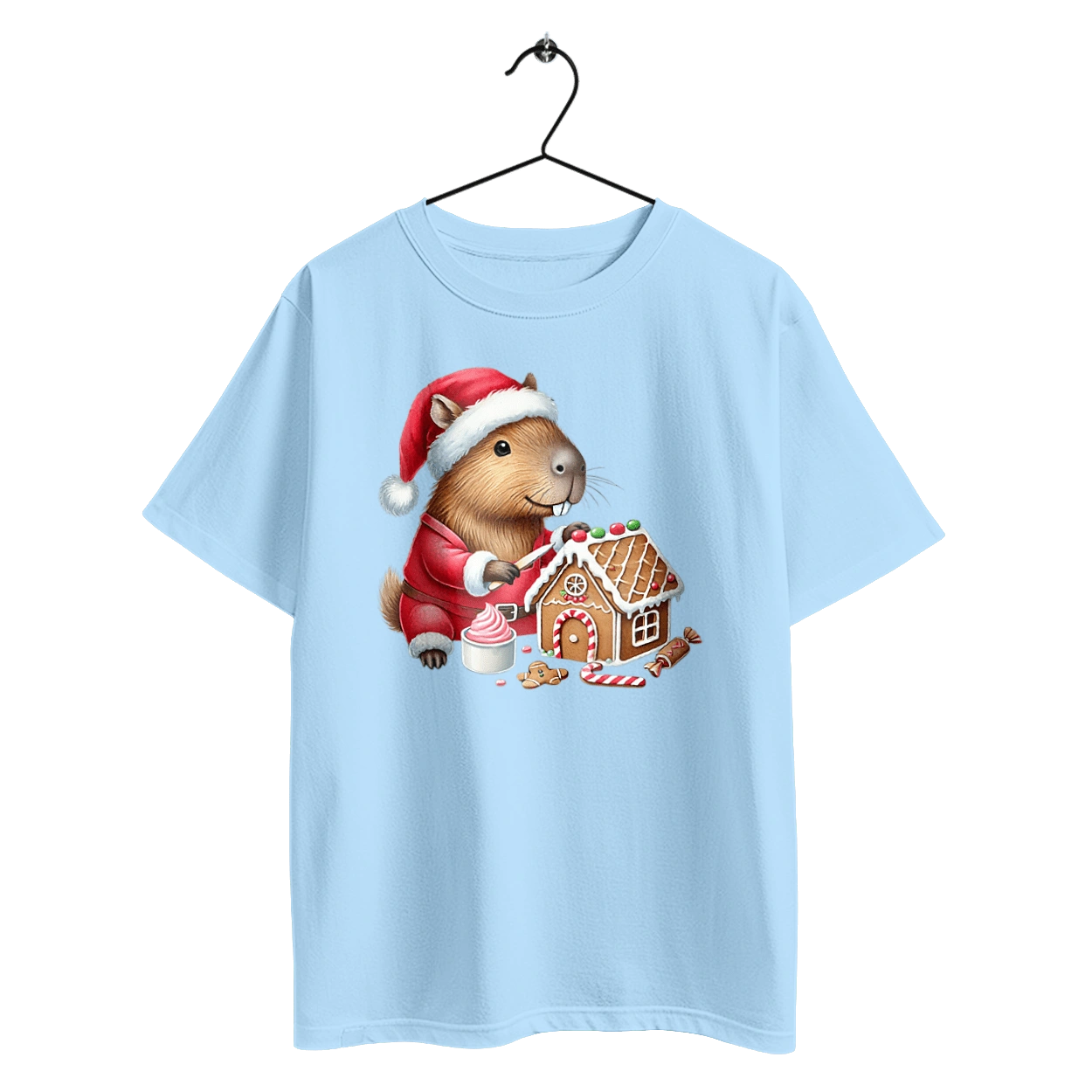 Capybara builds a gingerbread house