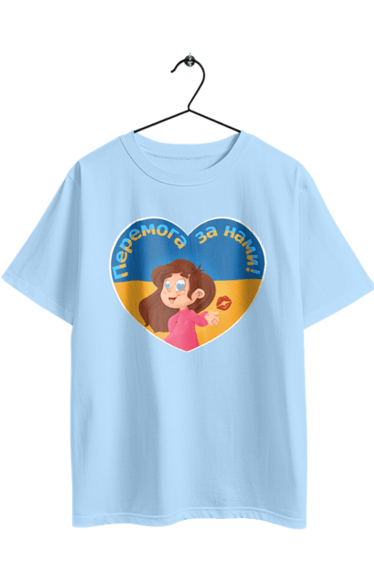 Футболка оверсайз з принтом "Перемога за нами". Im ukrainian, бавовна, війна, герб, доброго вечора, зсу, перемога за нами, прапор україни, русский корабль, україна. 2070702