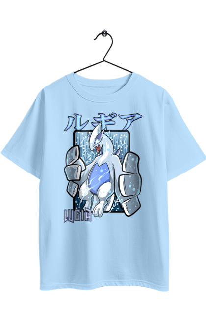 Футболка оверсайз з принтом "Покемон Лугія". Lugia, nintendo, pokémon go, аніме, ігри, лугія, покемон. 2070702