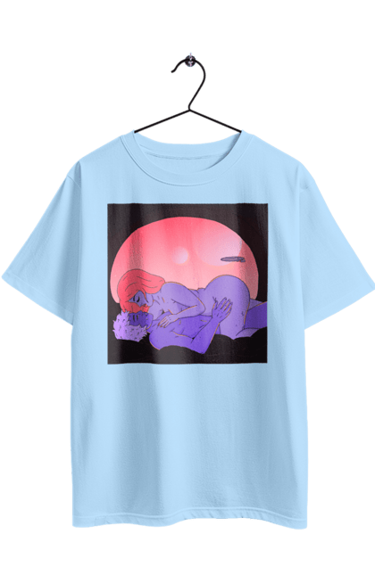 Футболка оверсайз с принтом Инопланетяни Девушка И Парень. Голые, девушка, парень. 2070702