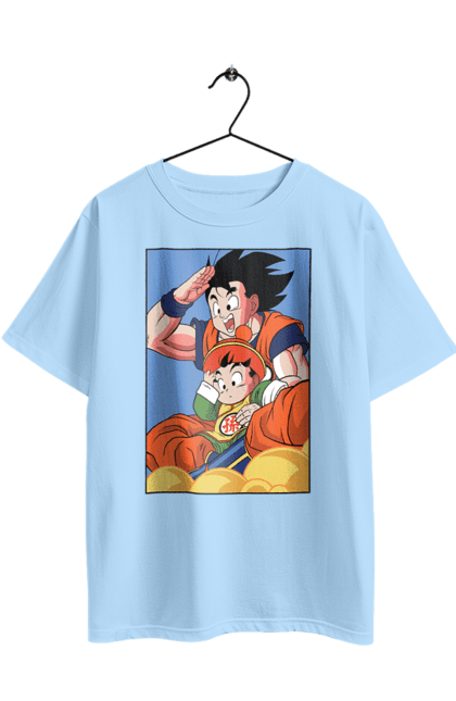 Oversized t-shirt with prints Dragon Ball Gohan. Anime, dragon ball, gohan, goku, manga, tv series, vegeta. 2070702